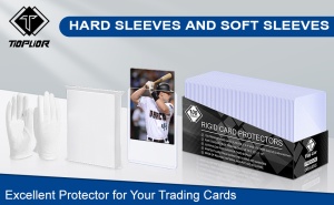 Set 100 Card Protectors: 50 Toploaders TCG Cards + 50 Soft Sleeves Bundle 7.62 × 10.2 cm (50 Hard Sleeves + 50 Clear Sleeves) - Img 1
