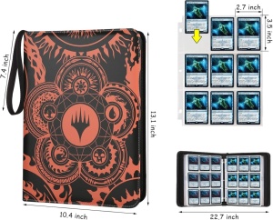 TCG Binder - Φάκελος Αποθήκευσης Καρτών Παιχνιδιού TCG Premium 720 Διπλού PU - Πορτοκαλί (720 κάρτες) - Img 2