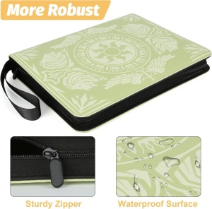 TCG Binder - Mapă de stocare cărți de joc TCG Premium 720 Double PU - Green and White (720 carti) - Img 3