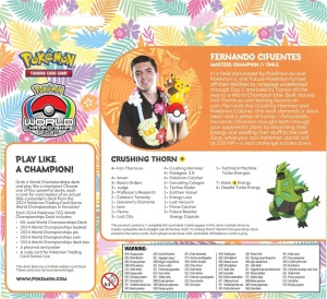 Zestaw Pokémon TCG: Talia Mistrzostw Świata 2024 - Fernando Cifuentes: Crushing Thorn - Img 2
