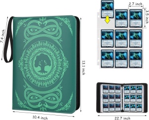 Подвързия за TCG - TCG Premium 720 Double PU Подвързия за съхранение на карти за игра TCG Premium 720 - зелена (720 карти) - Img 3