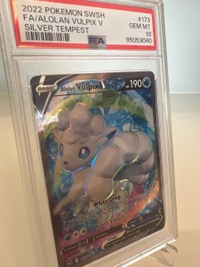 Alolan Vulpix V #173/195 PSA 10 GEM MT - Silberner Sturm (SWSH12) - Img 3