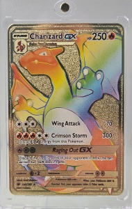 Charizard GX Auriu - PokéMetal (Fan Art) Колекционерска метална карта - Img 3