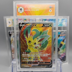 Leafeon V #070/069 Eevee Heroes - 2021 GRAAD 10 Full Art Gem Mint (Японски) - Img 2