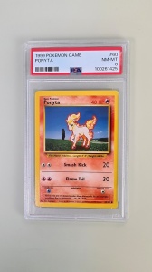 Ponyta 🔥 #60/102 Common Vintage (English) PSA 8 NM-MT - Img 2