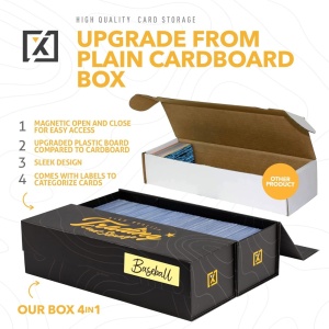 Set med 3 magnetiska kortfodral för TCG QuickFold-samlarkort – 800 kort, 200 toppmatade kort eller 50 kort med en knapptryckning - Img 7