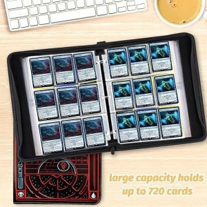 TCG Binder - TCG Premium 720 Podwójny PU Folder do przechowywania kart do gry - Czerwony Cyberpunk (720 kart) - Img 4