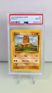 Diglett #047/102 Vintage 1999 Common (Αγγλικά) PSA 8 NM-MT - Img 2