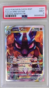 Lucario VSTAR FA/LUCARIO VSTAR #SWSH291 Full Art Ultra Rare (Engels) PSA 9