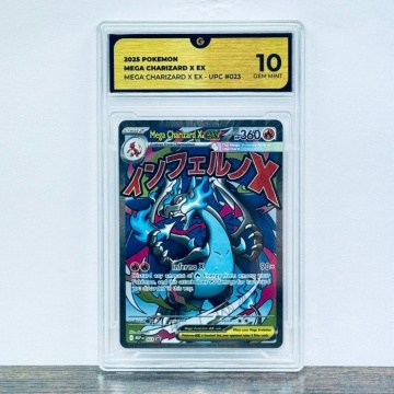 Mega Charizard X ex #023 — GG 10 GEM MINT (Mega Charizard X ex Ultra-Premium Collection Promo, 2025)