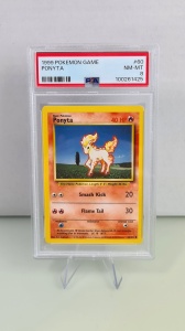 Ponyta 🔥 #60/102 Common Vintage (angol) PSA 8 NM-MT - Img 3