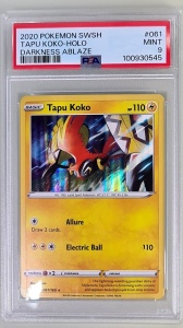 Tapu Koko Holo #061/189 Holo Rare (Anglais) PSA 9 MINT