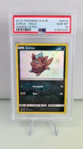 Zorua Pokemon Hidden Fates #SV25/SV94 PSA 10 Gem Mint Holo (engelska) - Img 2