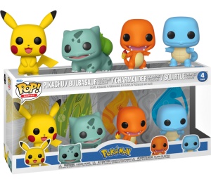 Комплект от 4 броя Funko POP! Pokémon - Pikachu, Bulbasaur, Charmander &amp; Squirtle - Img 1