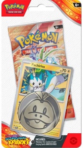 Покемон TCG комплект карти: Scarlet &amp; Violet 8 Surging Sparks Checklane Checklane Блистер - Pachirisu