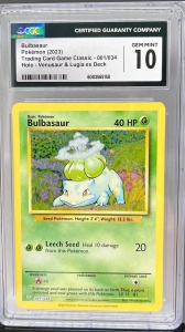 Bulbasaur #001/034 GGC 10 Gem Mint Holo - Pokémon (2023) Trading Card Game Classic (Български)