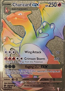 Charizard GX Gold - PokéMetal Carte (Fan Art) Συλλεκτική Μεταλλική Κάρτα - Img 5
