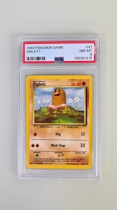 Diglett #047/102 Vintage 1999 Common (Αγγλικά) PSA 8 NM-MT - Img 3