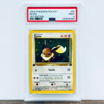 Eevee #55/82 1st Edition — PSA 9 MINT (Team Rocket, 2000) - Img 2