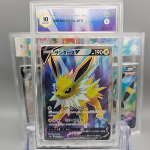 Jolteon V #078/069 SR Eevee Heroes 2021 GRAAD 10 Full Art Gem Mint (Japoneză) - Img 2