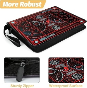 TCG Binder - Mapă de stocare cărți de joc TCG Premium 720 Double PU - Red Cyberpunk (720 carti) - Img 2