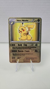 Thicc Pikachu - PokéMetal (Fan Art) Колекционерска метална карта - Img 2