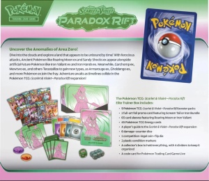 Σετ καρτών Pokémon TCG: Scarlet & Violet 4 Paradox Rift Elite Trainer Box - Iron Valiant - Img 2