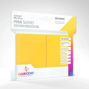 Комплект от 100 броя Gamegenic Prime калъфи за карти Pokemon TCG - жълти - Img 1