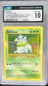 Bulbasaur #001/034 CGC 10 Gem Mint Holo - Pokémon (2023) Trading Card Game Classic (English)