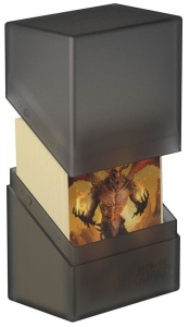 Cutie pentru carti de joc Ultimate Guard Boulder Deck Case - Standard Size, neagra (60 carti) - Img 3