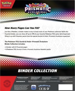 Pokemon TCG: Scarlet & Violet 8.5 Prismatic Evolutions ordnercollectie - Img 2