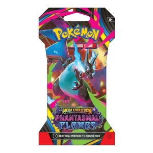 Πακέτο καρτών Pokémon TCG Mega Evolution - Πακέτο ενίσχυσης Phantasmal Flames με μανίκια (10 κάρτες) - Img 2