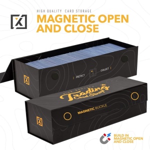 Set med 3 magnetiska kortfodral för TCG QuickFold-samlarkort – 800 kort, 200 toppmatade kort eller 50 kort med en knapptryckning - Img 5