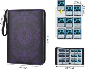 TCG Binder - Mapă de stocare cărți de joc TCG Premium 720 Double PU - Purple (720 carti) - Img 3