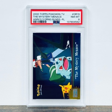 The Mystery Menace #OR19 Foil — PSA 8 NM-MT (2000 Topps TV Animation Series 3 Orange Islands) - Img 2