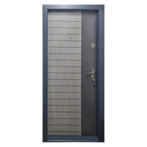 Novo Doors NDS03 kültéri bejárati ajtó antracitszürke lakásba, bal oldali nyílással