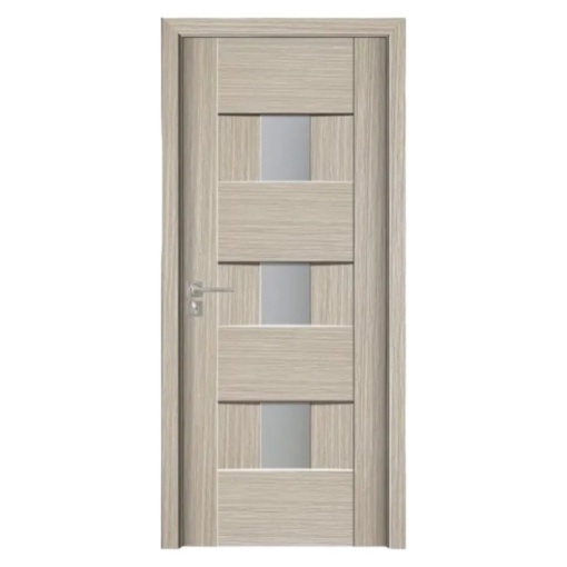 Novo Doors ND06 beltéri ajtó MDF-ből tömörfa kerettel, szürke színben a prémium luxus kategóriából