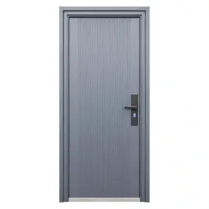Usa metalica de exterior pentru casa si apartament Novo Doors ND6003 de culoare Gri Antracit cu deschidere pe Stanga