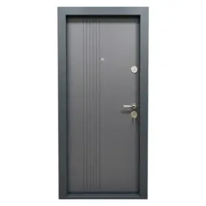 Usa metalica de apartament Novo Doors NDS30 de culoare Gri antracit cu deschidere pe Stanga