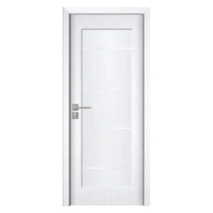 MDF beltéri ajtó Novo Doors ND110-1, tömörfa keret, homokfúvott üveg, komplett készlet, tok, kilincsek és zsanérok tartozékok