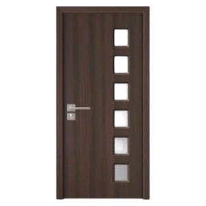 Usa de interior din MDF cu cadru din lemn masiv Novo Doors ND319 de culoare Gri