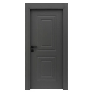 Usa de interior din MDF cu cadru din lemn masiv Novo Doors NDF22 LUX PREMIUM SOFT-TOUCH de culoare Gri antracit