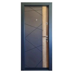 Novo Doors NDFC05 kültéri bejárati fém ajtó antracitszürke lakáshoz bal oldali nyílással