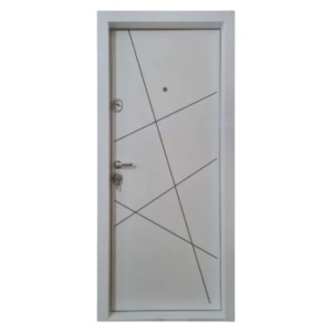 Novo Doors NDFC20 fehér kültéri bejárati fém ajtó jobb oldali nyílással lakásba