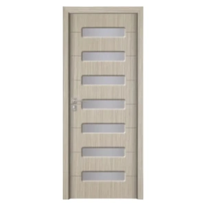 Usa de interior din MDF cu cadru din lemn masiv Novo Doors ND318 de culoare Gri