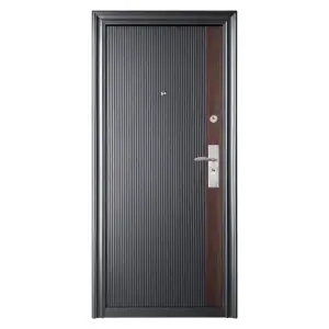 Usa metalica de exterior Novo Doors ND44, de culoare Gri Wenge, cu deschidere pe Stanga