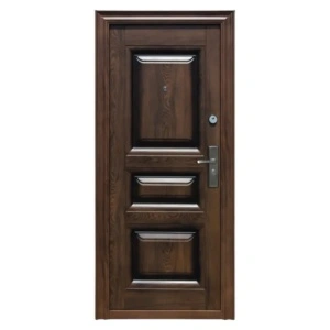 Novo Doors ND7001 kültéri bejárati fém ajtó világosbarna házakhoz, bal nyílással
