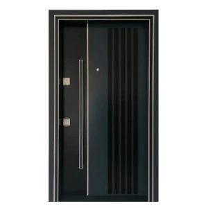 Usa metalica de exterior Novo Doors NDS1000S de culoare Gri Antracit cu deschidere pe Stanga