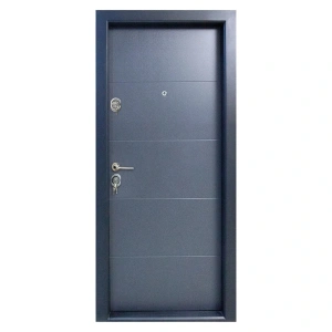 Usa metalica de apartament Novo Doors NDS12 de culoare Gri Antracit cu deschidere pe Stanga