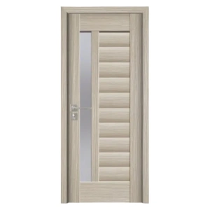 Usa de interior din MDF cu cadru din lemn masiv Novo Doors ND03 de culoare Gri